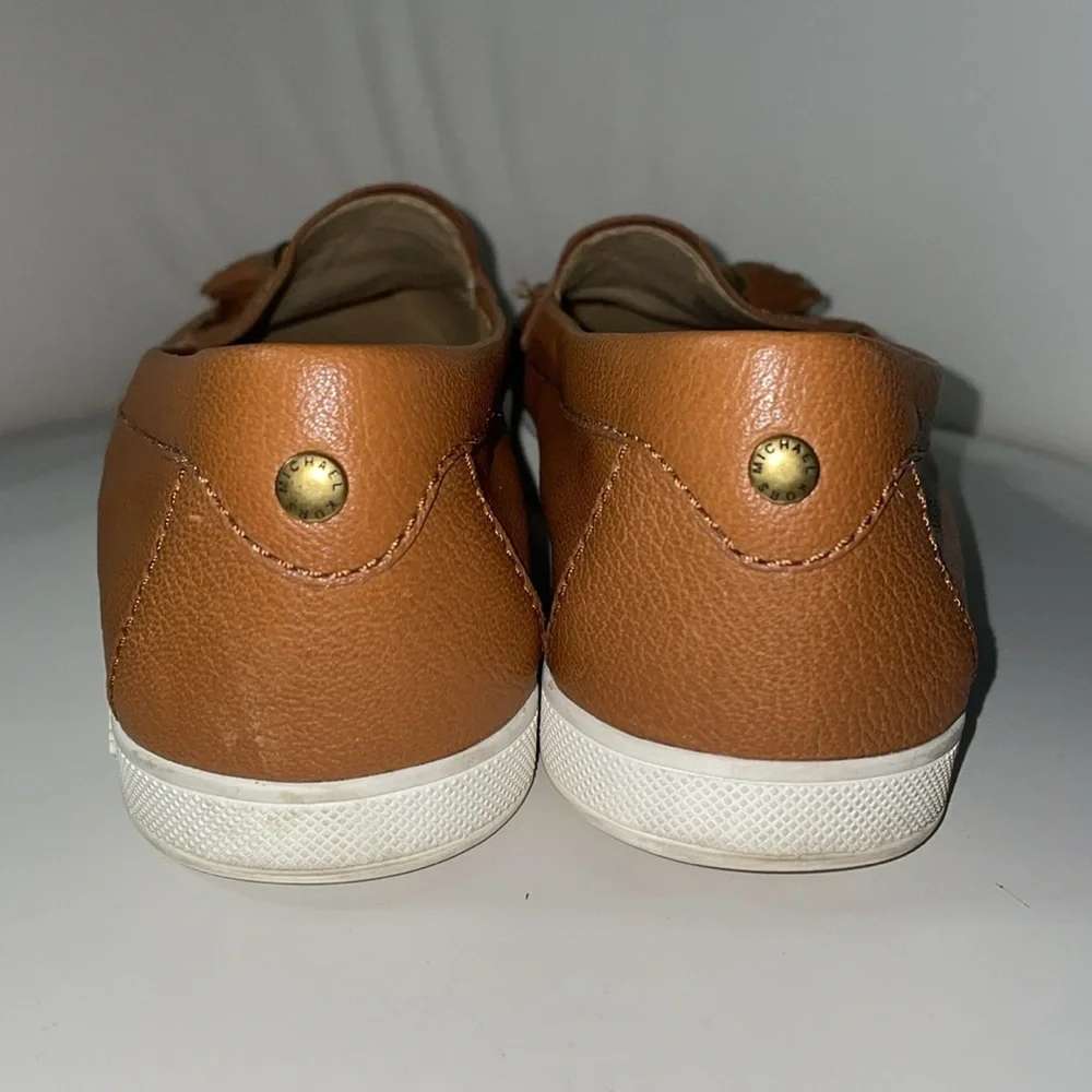 MICHAEL Michael Kors Callahan Camel Leather Tassel Moccasin Slip on Loafer‎ 8 M